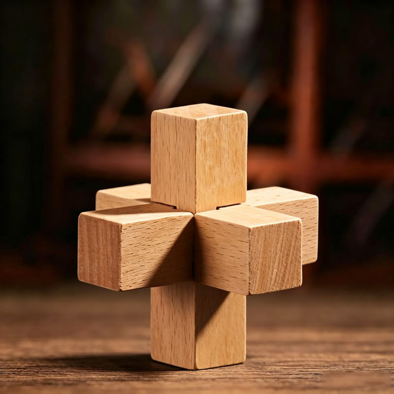 Wooden Puzzle Kids - Легкие в разрешении головоломки-конструкторы из дерева: