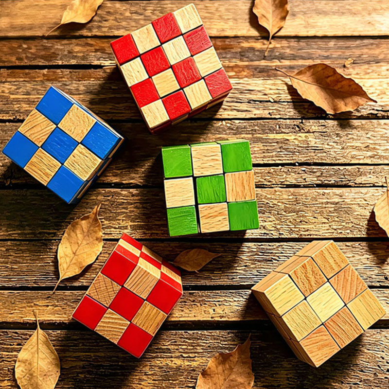 Wooden Puzzle Kids - Деревянная головоломка «Кубик-змейка» для взрослых и