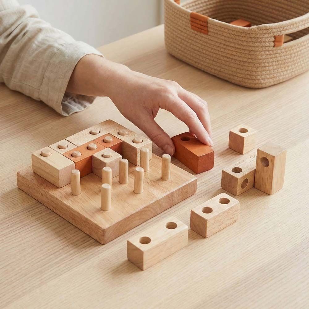 Wooden Puzzle Kids - Креативная геометрическая головоломка IQ, 3D-пазл для