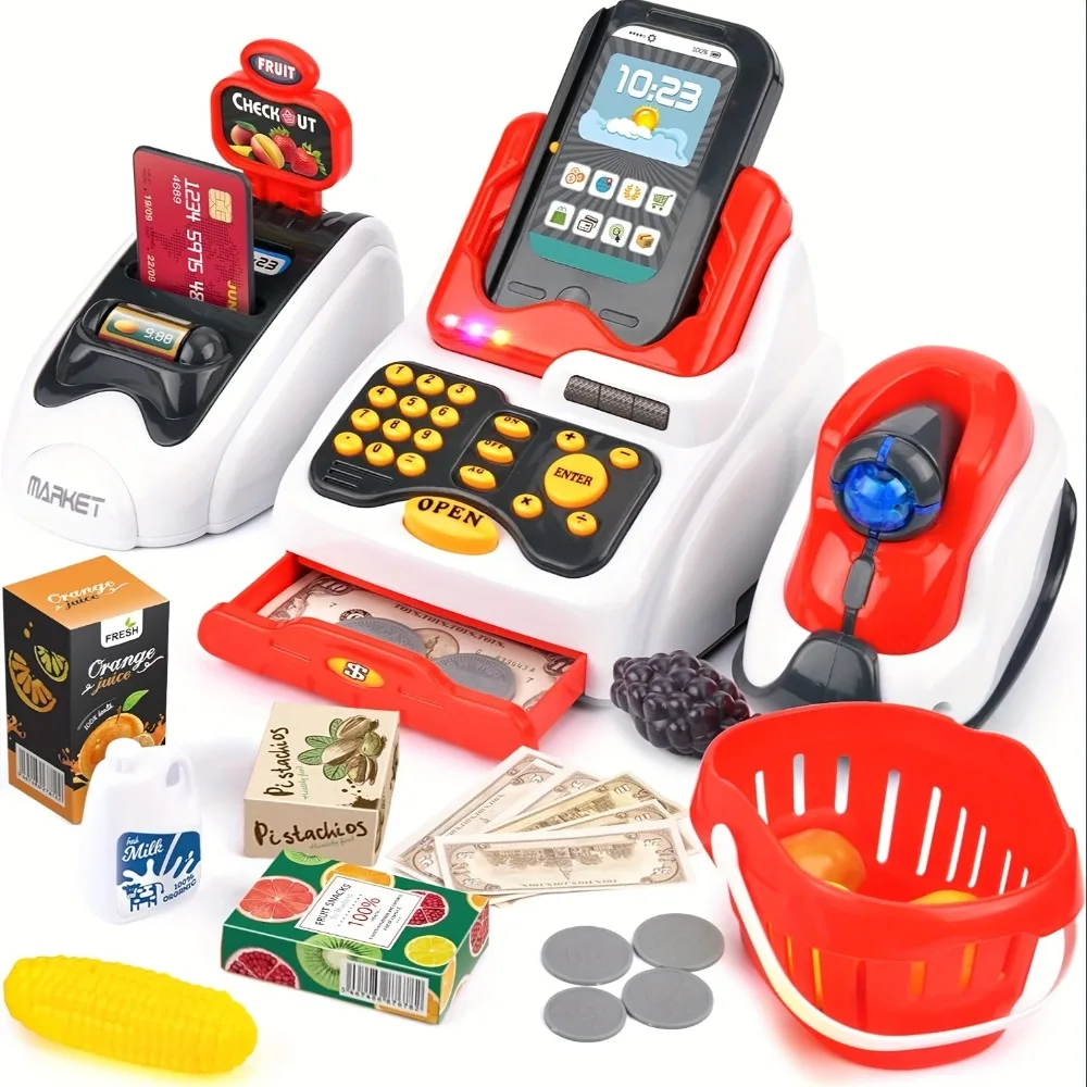 Kids Toys Shop - 33 шт., игрушечный кассовый аппарат для