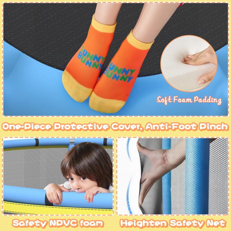 Детский батут 5FT 8-в-1 для ма – обзор и цена Basketball Hoop Kids Indoor