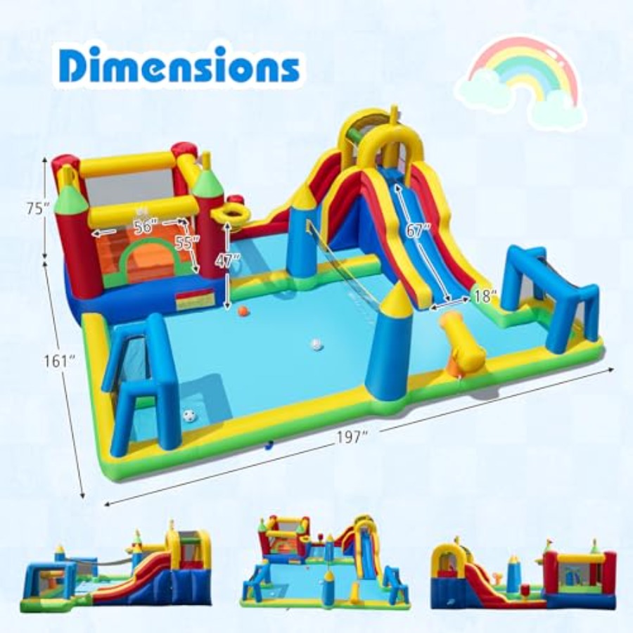 Надувной аквапарк для детей 3- – обзор и цена Basketball Hoop Kids Indoor